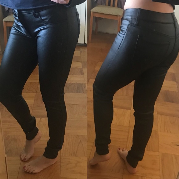 American Eagle Outfitters Denim - American Eagle Black Skinny Coated Jegging Jeans 2